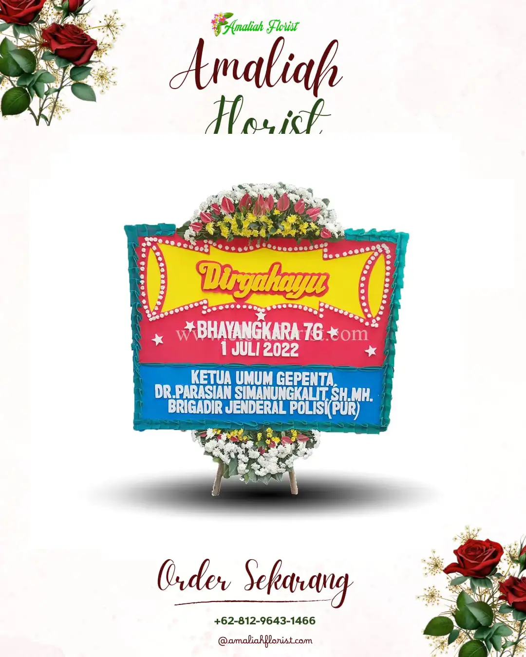 Papan Bunga HUT Ulang Tahun Samboja
